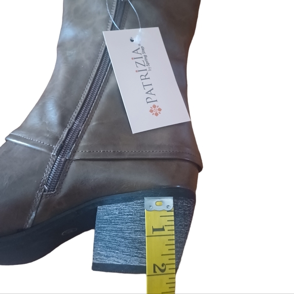 Patrizia brown leather southwestern flair boots  size 40 NWT - Picture 9 of 13
